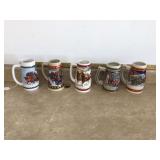 Three steins one German-American Festival stoneware