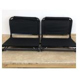 2 BLACK STADIUM CHAIRS