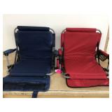 2 BLACK STADIUM CHAIRS