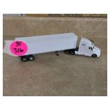 WHITE DIE-CAST TRACTOR TRAILER
