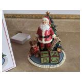 METAL COWBOY SANTA FIGURINE