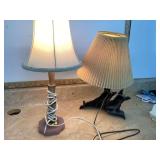 Vintage Mid Century Modern Cast-Iron Lamp with 2 Scottish Terrier Dogs