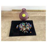 MARBLES IN PURPLE VASE - MARBLES