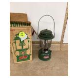 Vintage Green Coleman Lantern with Original Box - Mid Century Modern Decor Lighting Piece