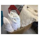 Pillows and blanket for bed