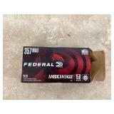 50 ROUNDS OF FEDERAL 357 158GR AMMO