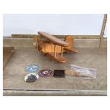 HANDCRAFTED PLANE AND EXTRA PROPS