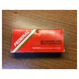 Box of 20 30-30 Winchester rifle cartridges