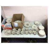 Rustic stoneware dishes
