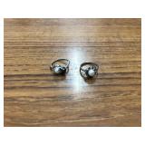 2 STERLING SILVER RINGS - GOLD & SILVER