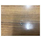 Sterling silver necklace with heart pendant