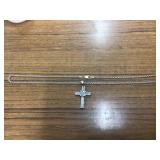 Sterling silver necklace with cross pendant