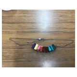 Colorful pencil pendant on silver chain
