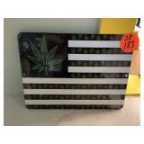 METAL LEAF FLAG SIGN