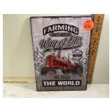 METAL FARMING SIGN