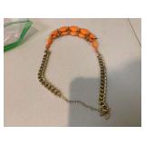 Orange Charlie Gold Cyban Necklace