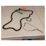 Estate jewelry set 2 necklaces 1 bracelet