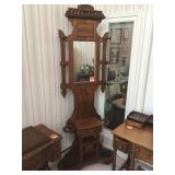 Vintage Victorian Hall Tree - Dimensions 34-1 2”W