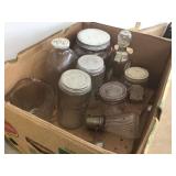 Collection of old glass containers