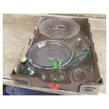 Glass kitchenware for serving and preparing fruit and liquids