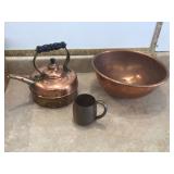 large copper kitchen set