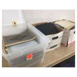 Tote boxes with sheet music music books