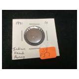 1891 INDIAN HEAD PENNY - COINS CURRENCY