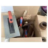 TROWELS AND 2 HAND SAWS - TOOLS