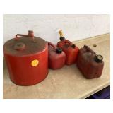4 GAS CANS - TOOLS