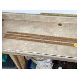 Vintage wooden advertising yard sticks