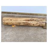 Carved wood log drawer unit