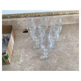 Elegant crystal champagne flutes