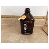 Thick glass bottle fresh milk