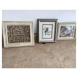 5 prints 1 mirror framed