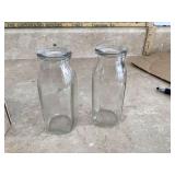 Blanding Dairy Greenville MI two half-pint milk bottles