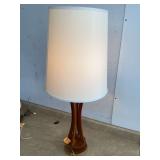 Mid Century Modern Wood Base Table Lamp