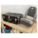 BOAT SEAT AND BLACK TRUNK