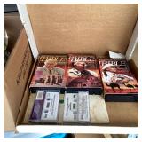 Actors VHS tapes globe and shelf