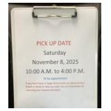 Pick up date and time