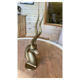Gazelle bust, brass, 21 tall x 5 inches