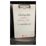 Auction closing date and time