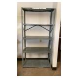 Metal 4 shelf storage unit. 3 x 511" tall 18"