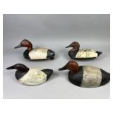 4 Michigan Canvasback Drake Duck Decoys