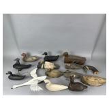 13 Vintage Duck Decoys