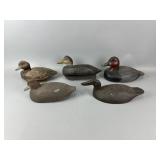 5 Vintage Duck Decoys