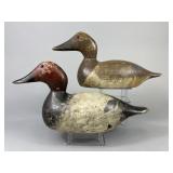 Evans Pr. of Canvasback Duck Decoys