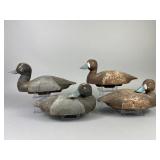 4 Wisconsin Bluebill Duck Decoys