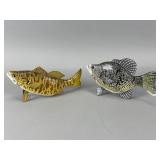 2 Dave Kober Hand Carved Spearing Decoys