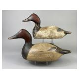 2 Evans Canvasback Drake Duck Decoys