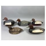 5 Michigan Redhead Duck Decoys